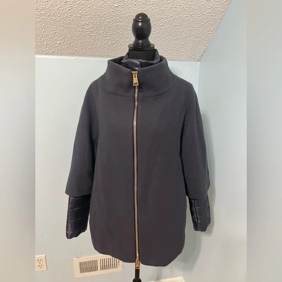 HERNO COAT IN LUXURY WOOL AND NYLON - Picture 2 of 12